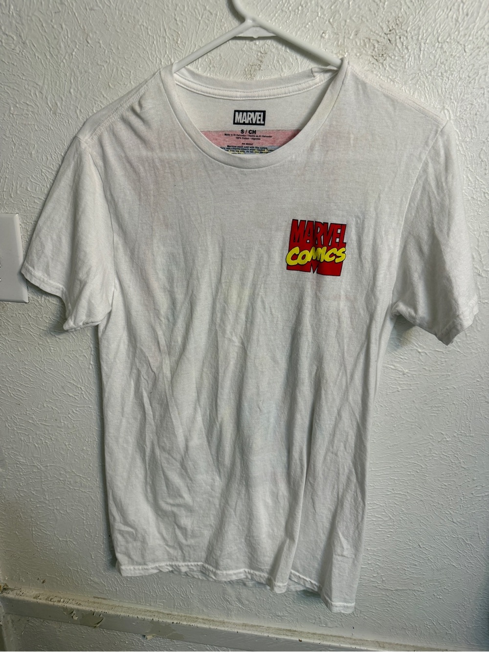 Unisex Marvel Comics White Logo Tee - Men's Crew Neck Shirt